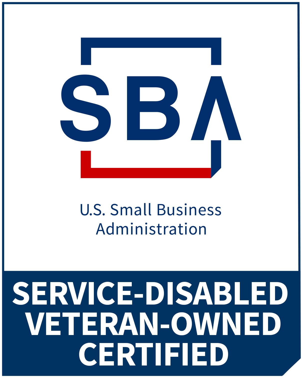 U.S. Small Business Administration Service-Disabled Veteran-Owned Certified logo